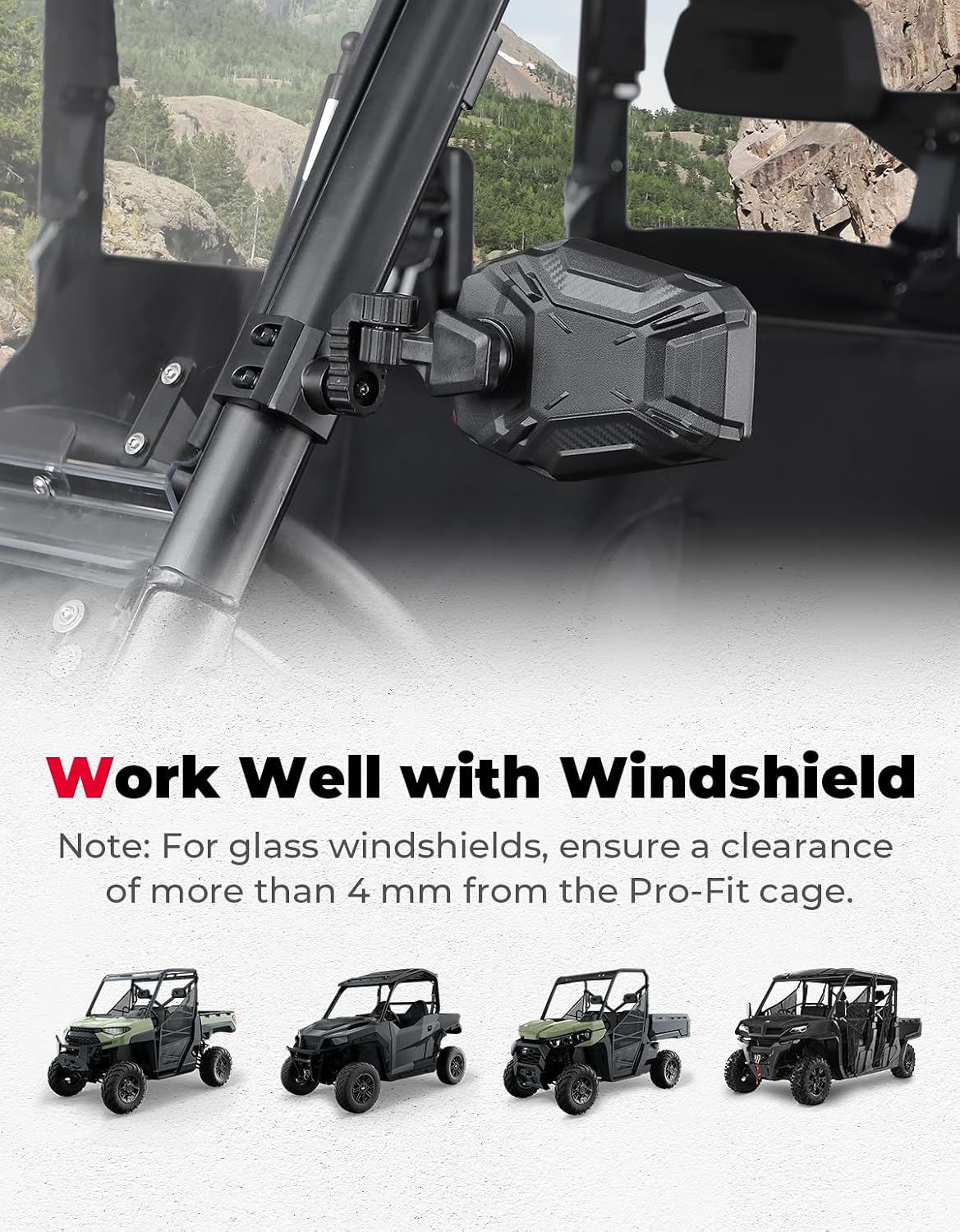 Espejos laterales UTV comp Pro-Fit Polaris Ranger Can-Am