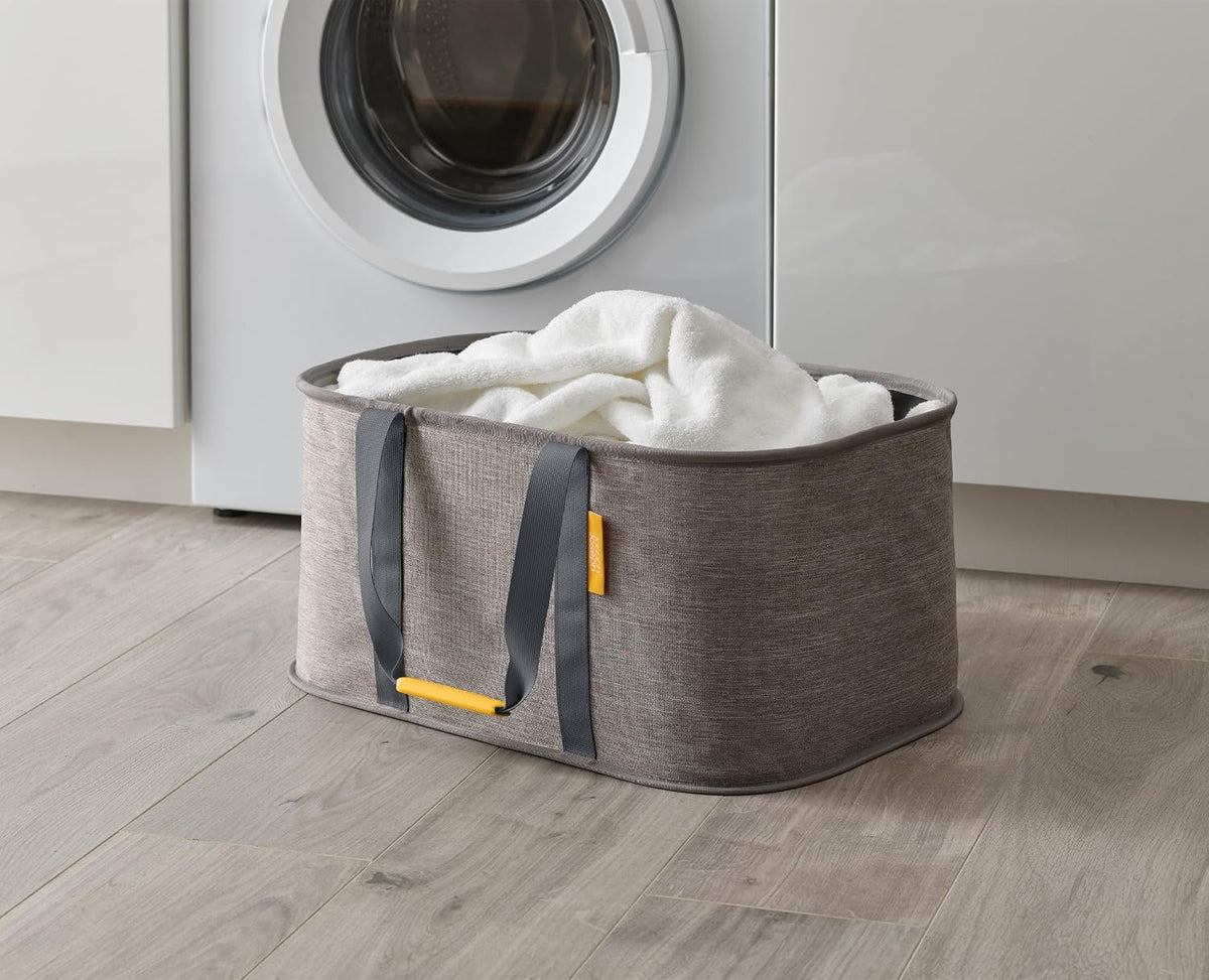 Set 2 cestas lavado plegables 35L y 60L gris