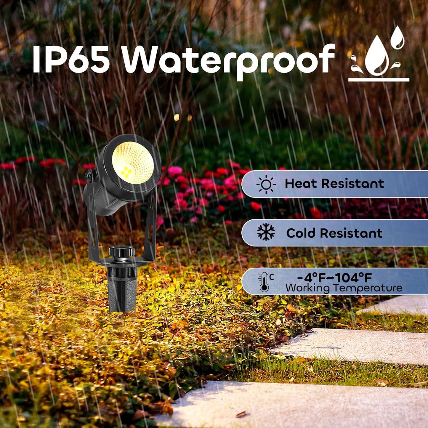 Iluminación exterior LED IP65 30W blanco cálido 90pies