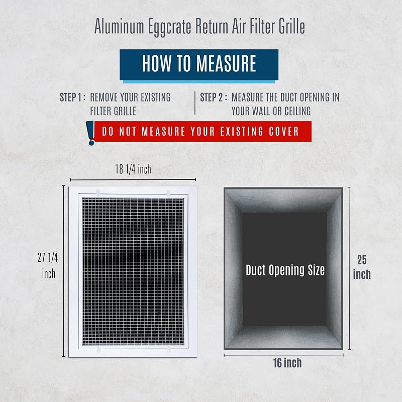 Rejilla filtro aire aluminio Eggcrate 16x25" bajo ruido
