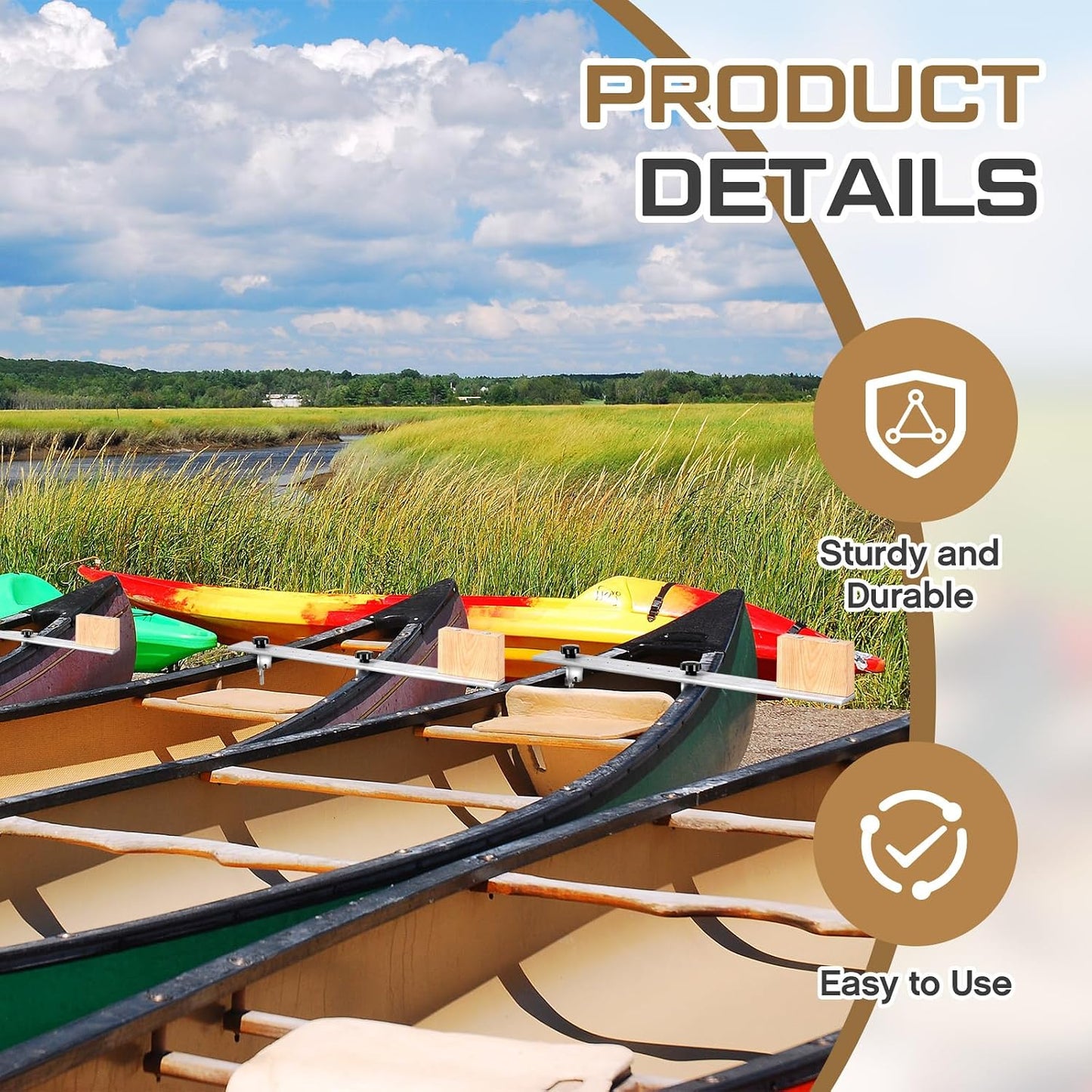 Soporte motor canoa barra fresno bloque motor kayak