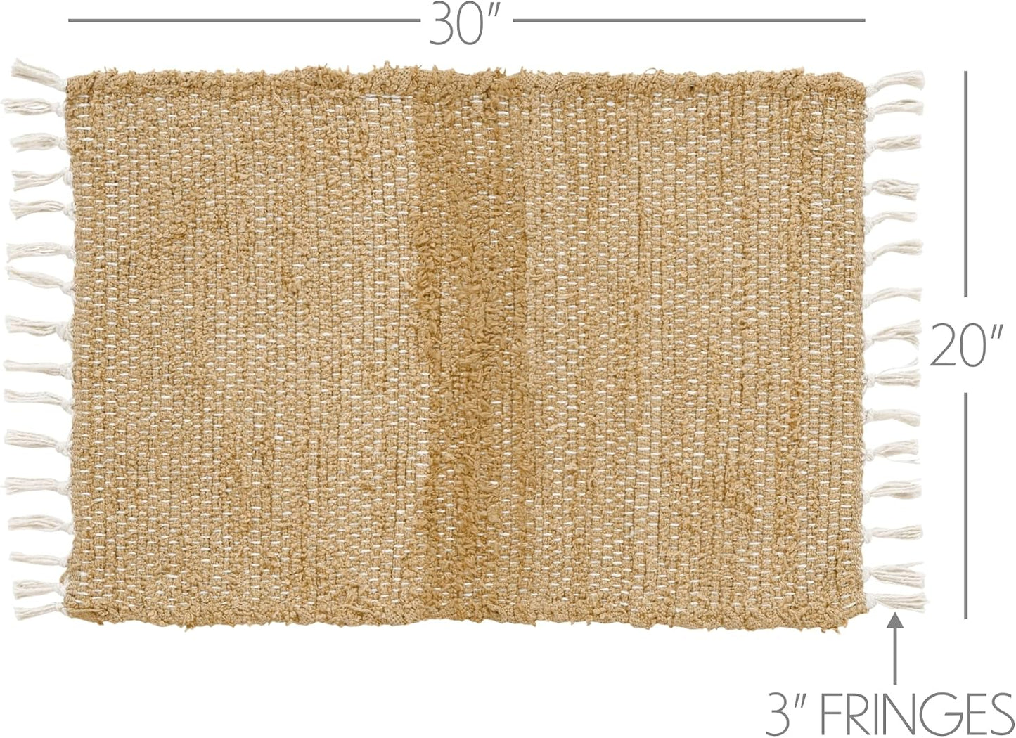 Alfombra Chindi arpillera bronceado 20x30