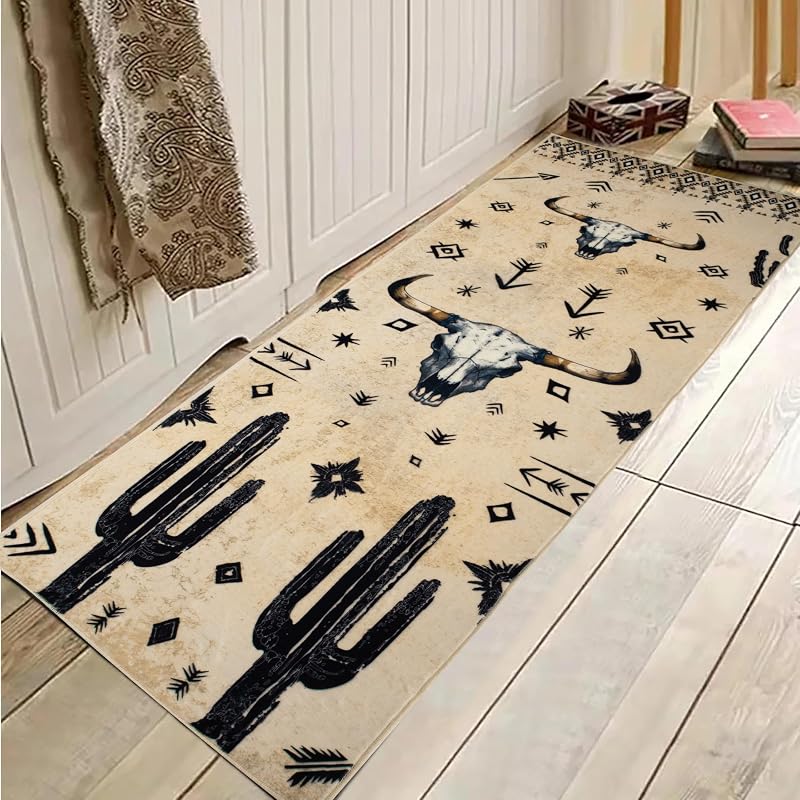 Alfombra corredor estilo occidental azteca 2x6ft hogar baño