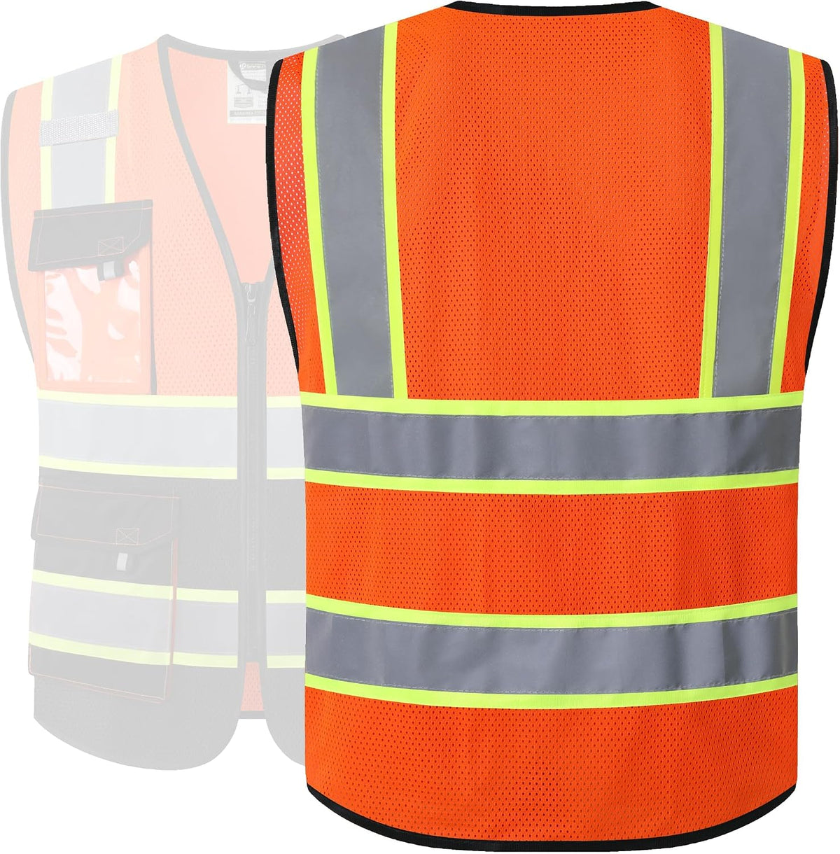 Chaleco seguridad reflectante alta visibilidad con bolsillos