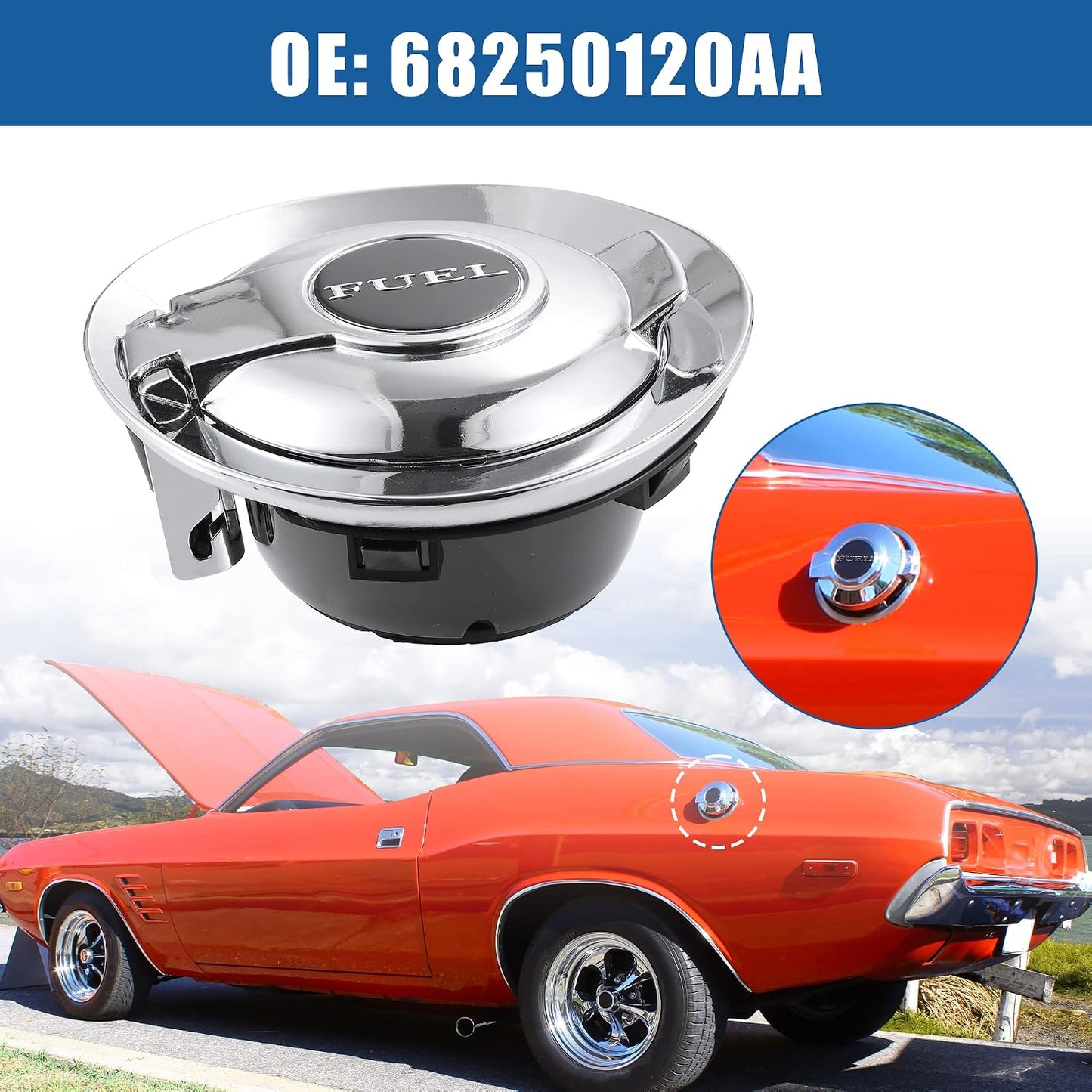 Cubierta puerta llenado combustible Dodge Challenger 08-22
