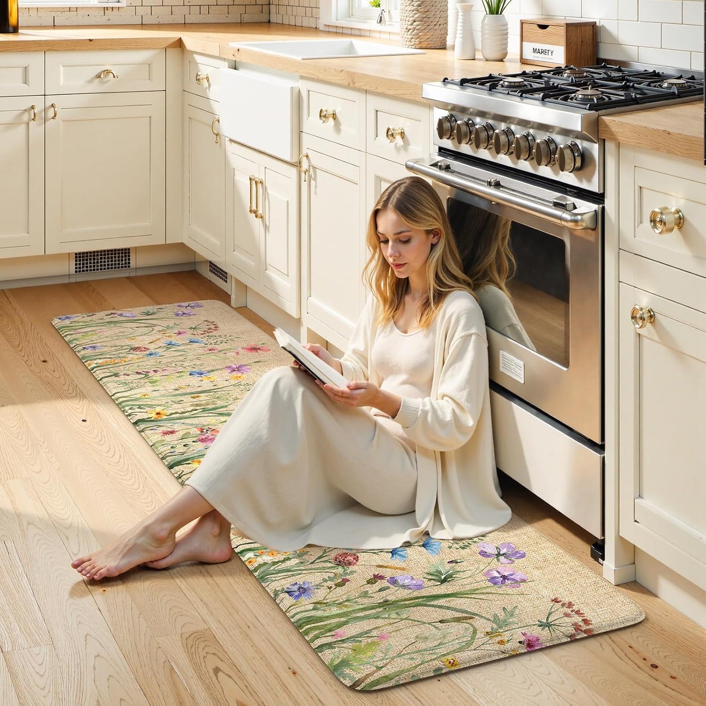 Tapete antifatiga cocina 24x71pulg color marrón