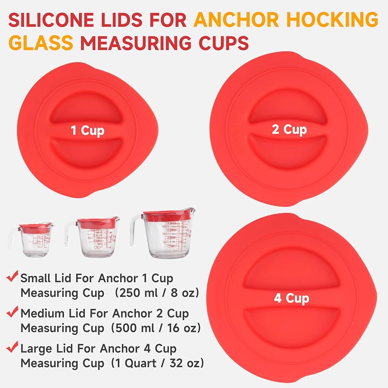 Tapa silicona repuesto para Anchor Hocking 1-4 tazas