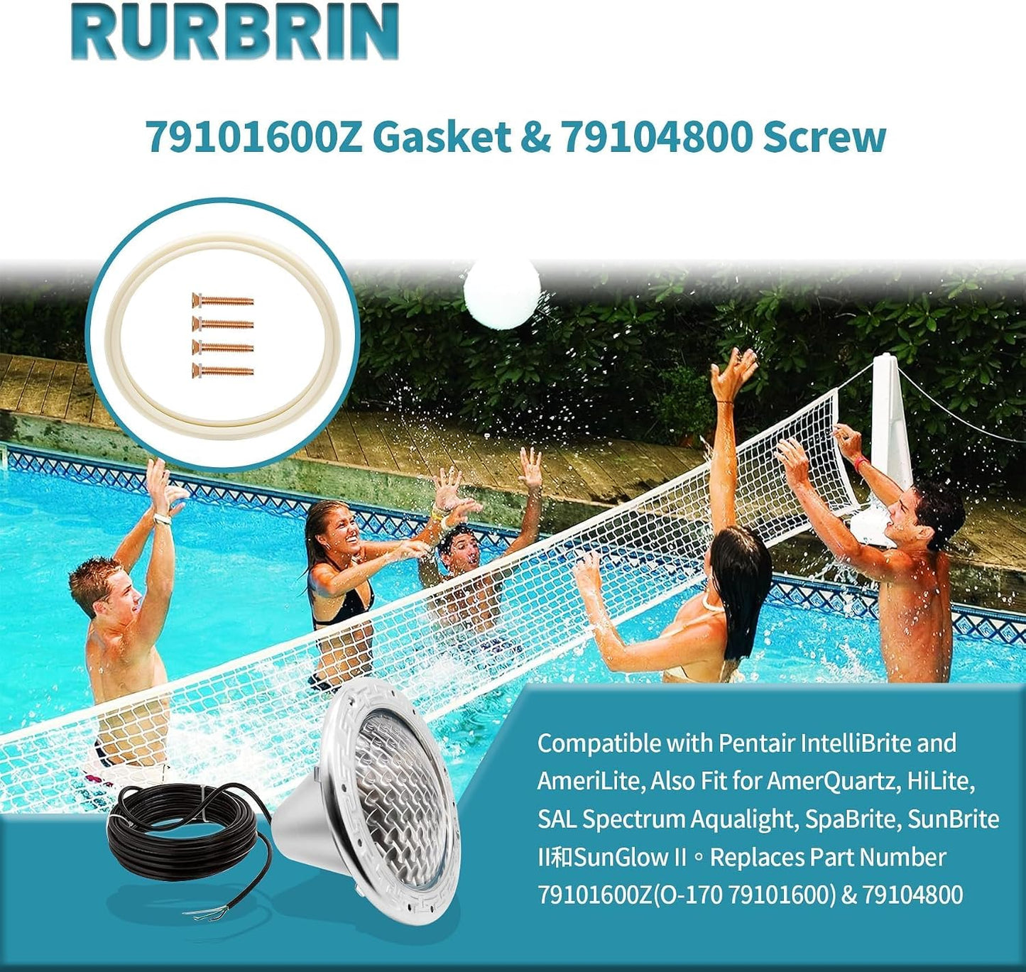 Junta lente luz piscina Pentair pack 5