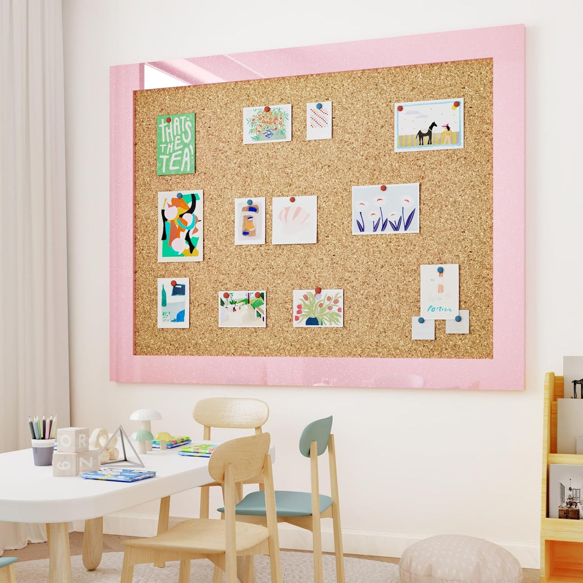 Papel tapiz rosa brillante autoadhesivo con purpurina para baño
