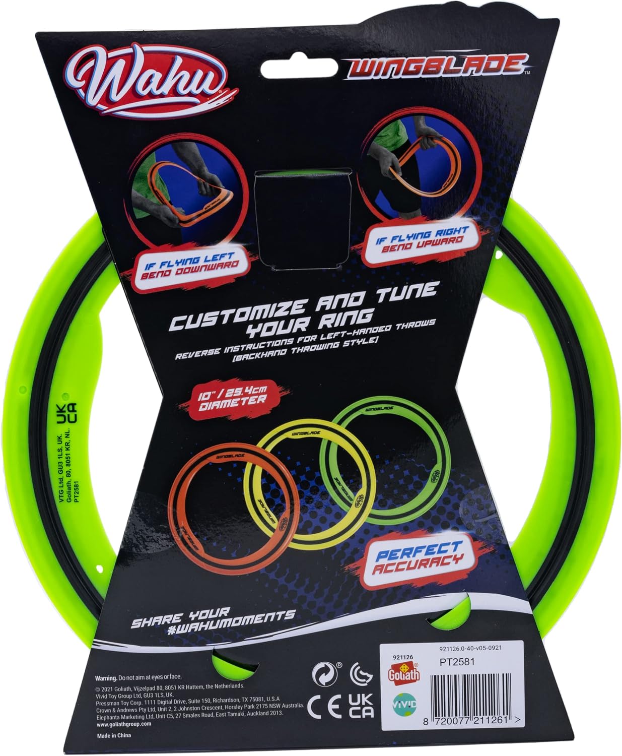 Disco volador aerodinámico goma suave 10pulg color verde