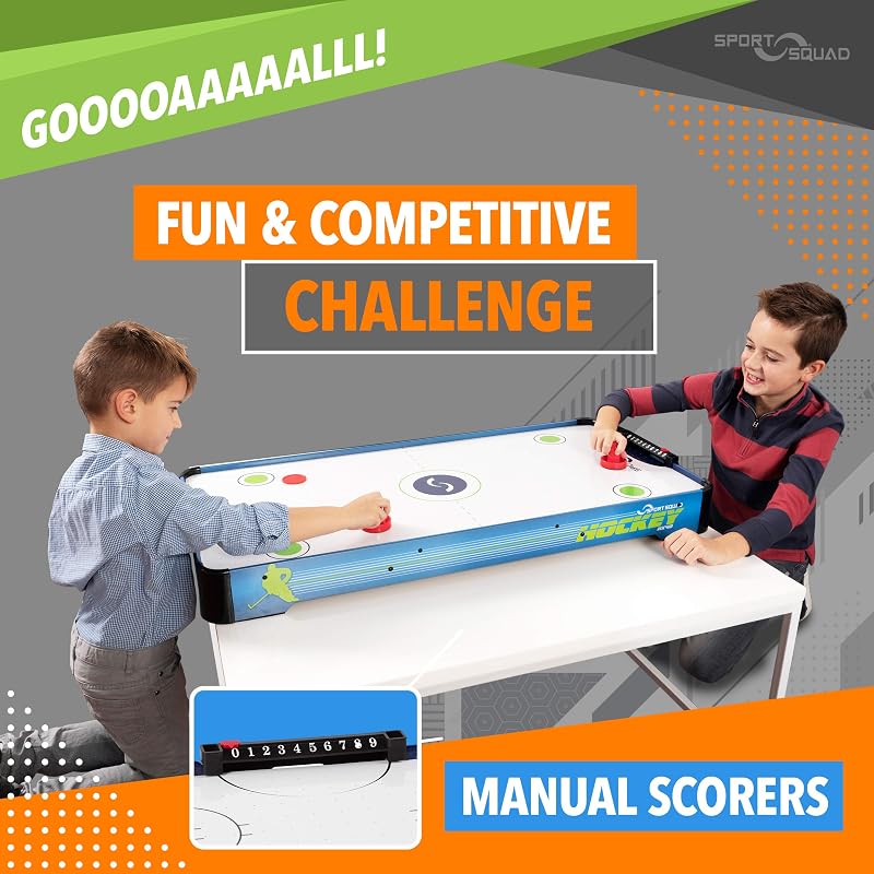 Mesa air hockey 40pulg electrico con 2 palos y 2 discos