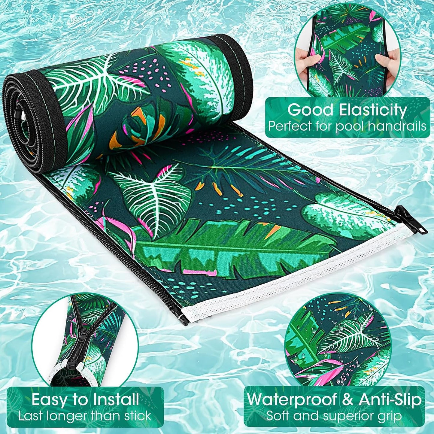 Funda pasamanos piscina 6ft antiderrap con cremallera