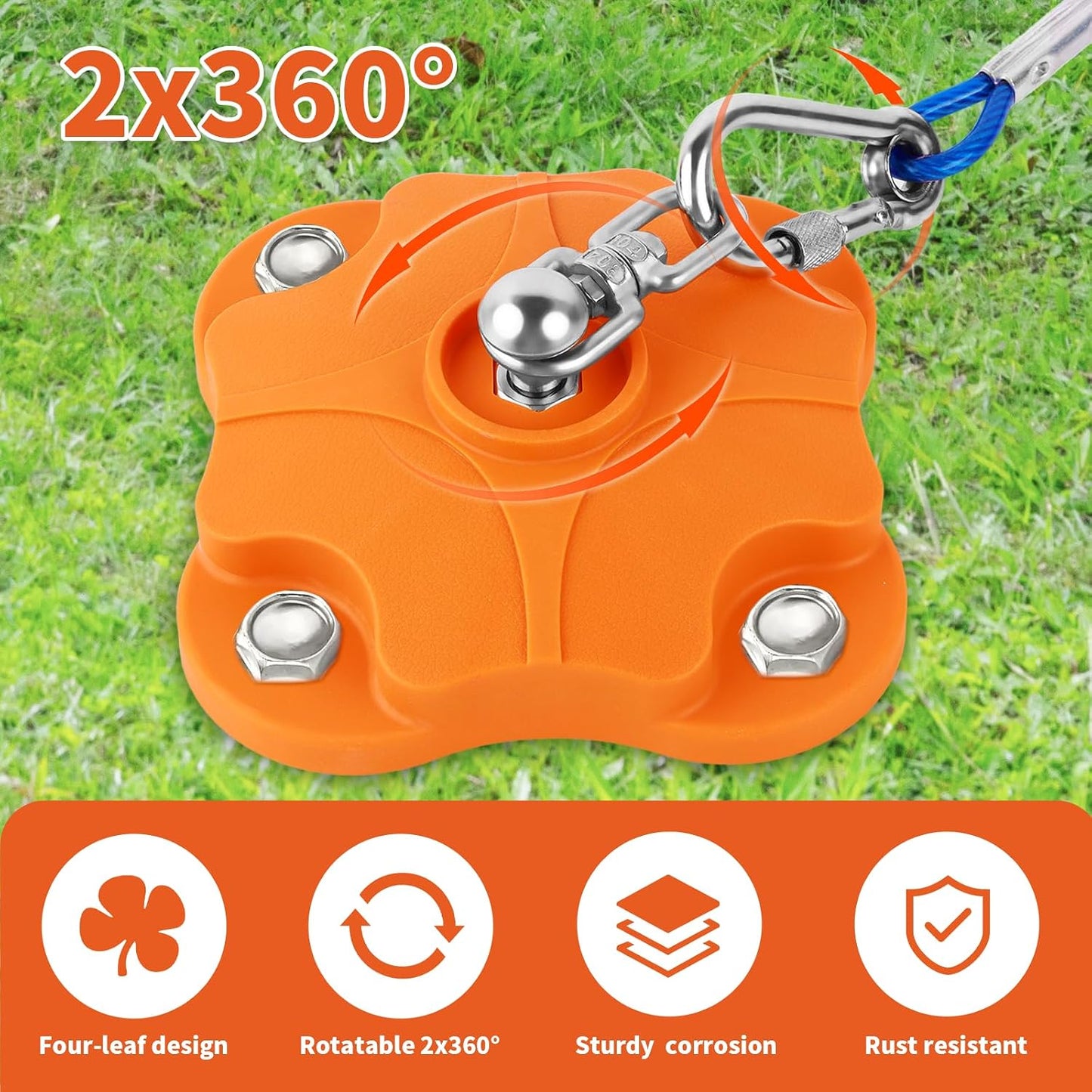 Estaca amarre perros 30ft resistente 200lb patio