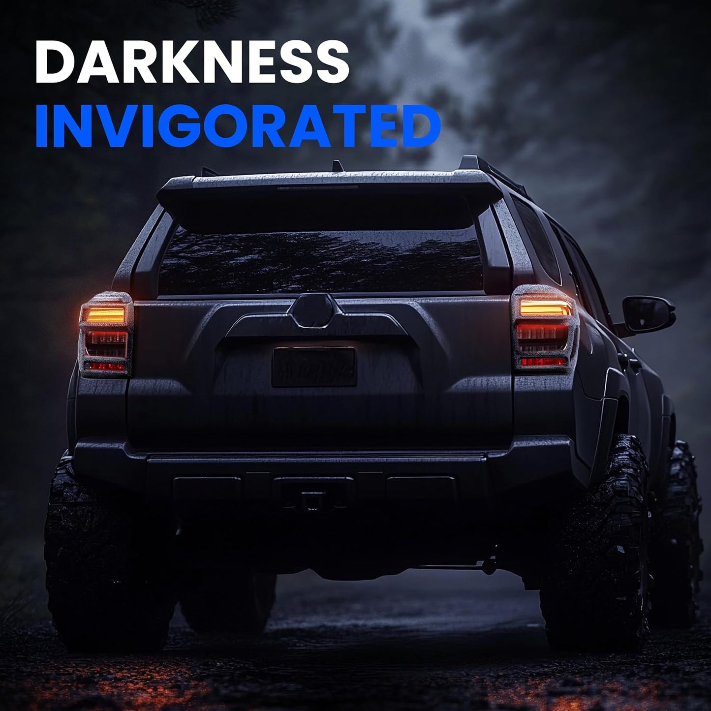 Fundas luz trasera aluminio Toyota 4Runner 14-24 negro