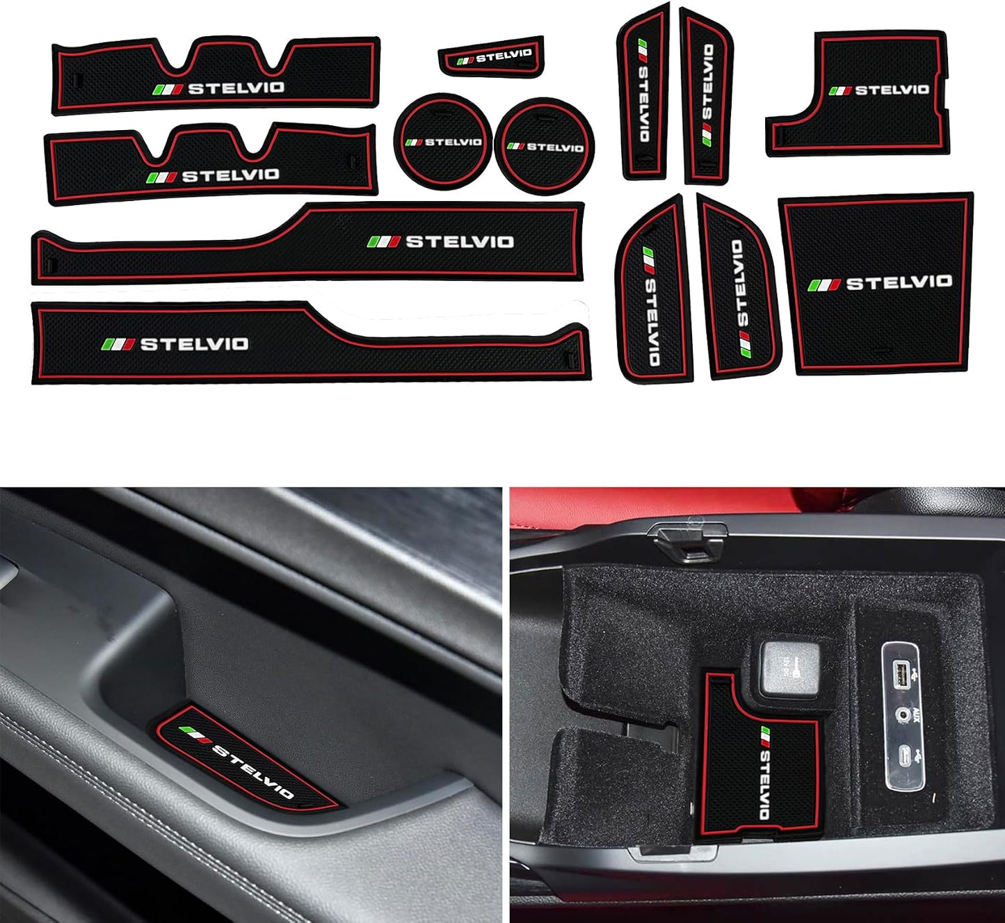 Forro consola central Alfa Romeo Stelvio 16-25 antiderrap