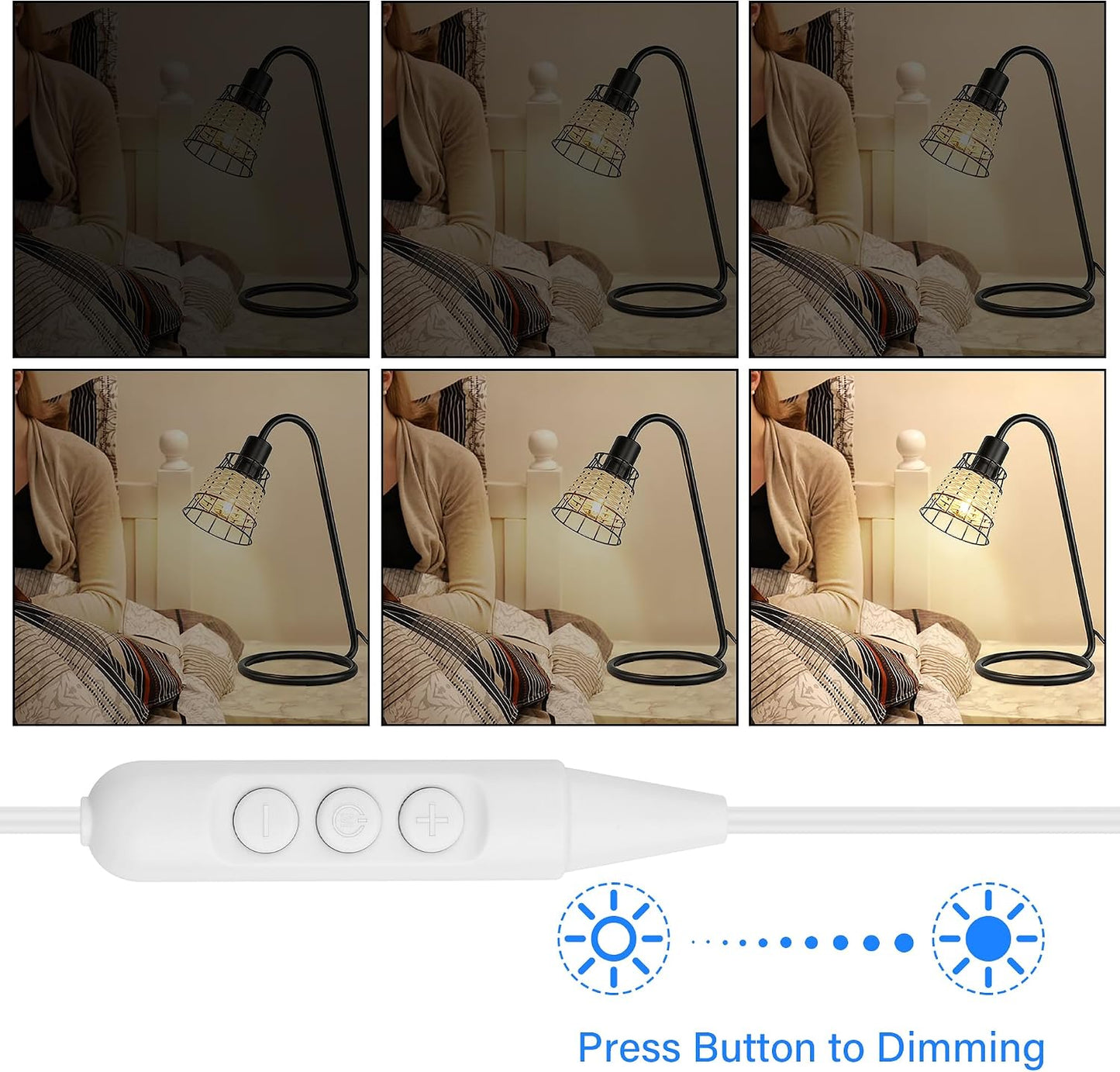 USB 2.0 con interruptor 6 velocidades para LED 5V 5 pzas blanco