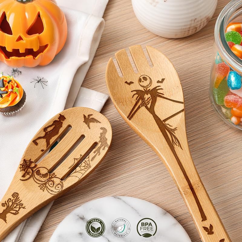Juego cucharas y espátulas madera resistente calor