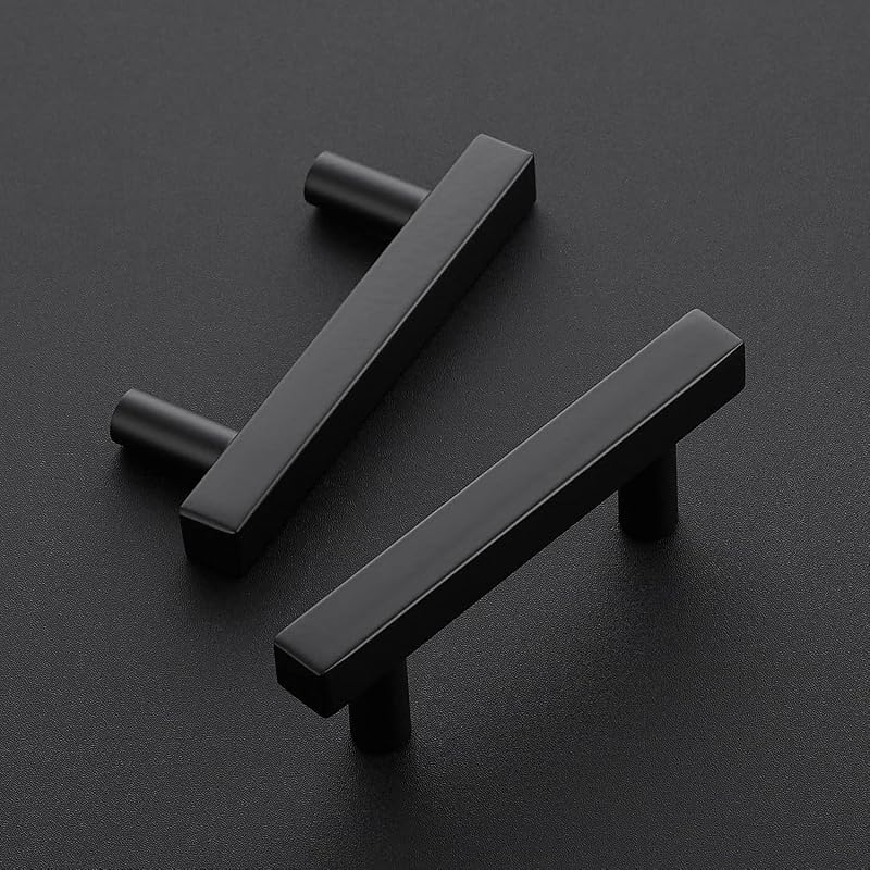20 Manijas Negro Mate Cuadradas 4" Accesorios Cocina