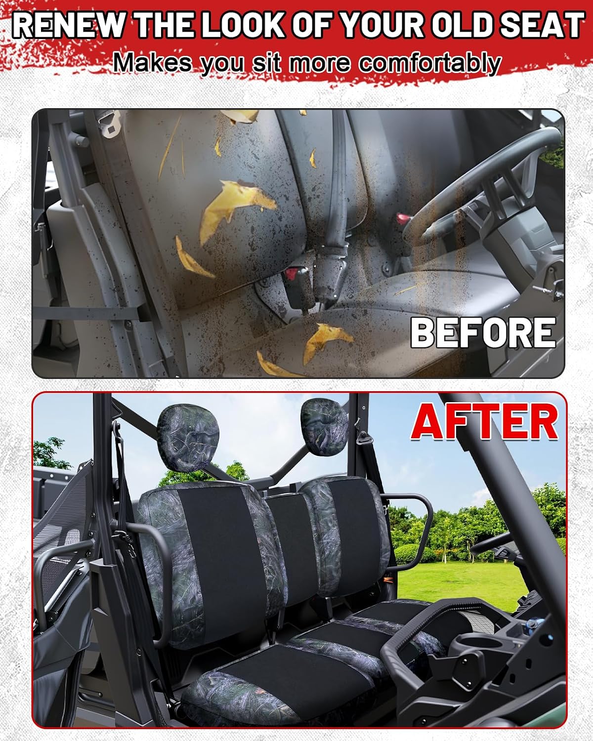 Fundas asiento UTV neopreno comp Can Am Defender 6x6 16-25
