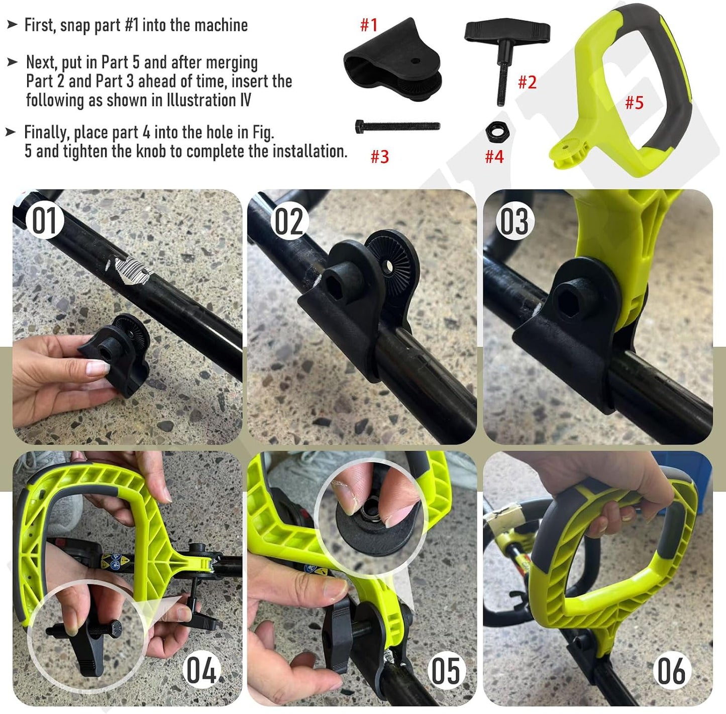 Mango auxiliar recortadora cuerdas Ryobi P2300