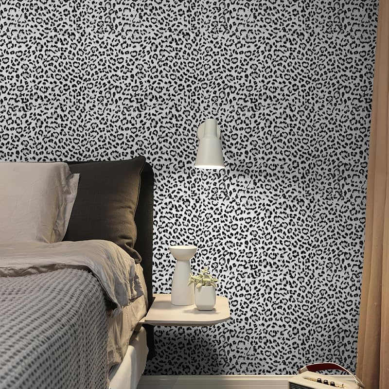 Papel tapiz estampado leopardo autoadhesivo