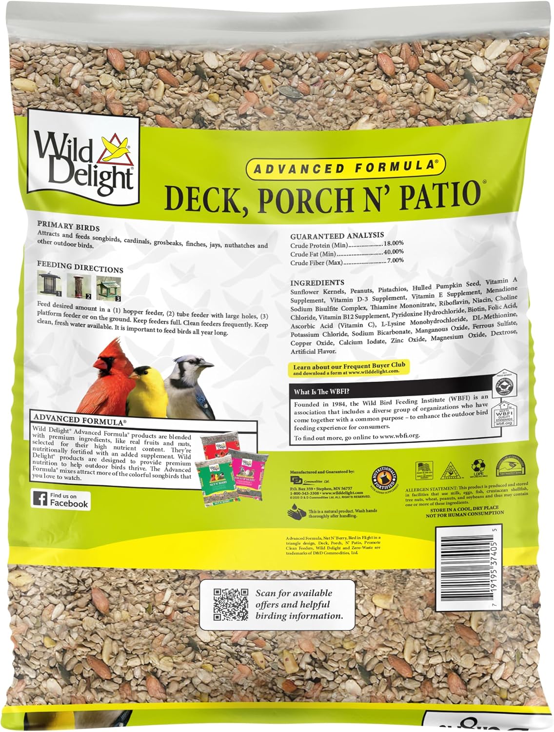 Alimento para pájaros sin residuos 5lb