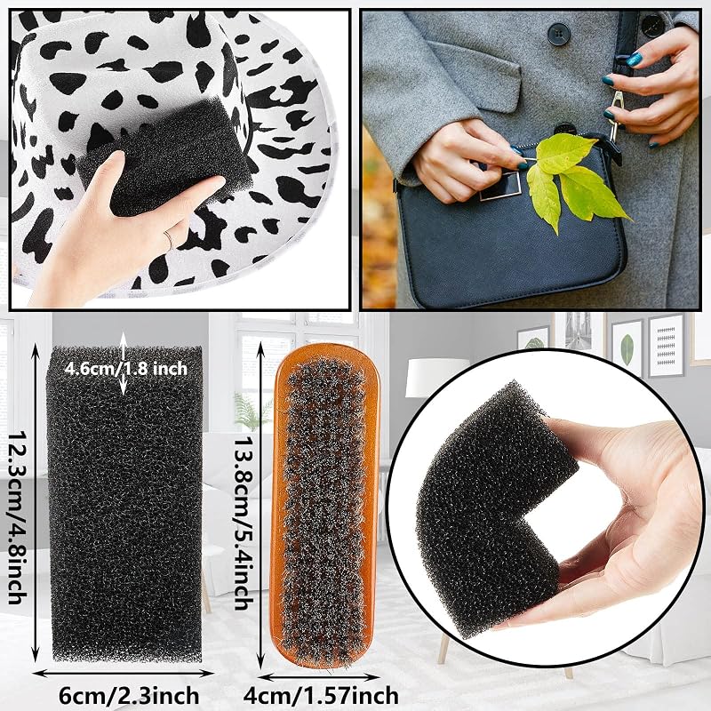Kit limpieza madera sombrero fieltro cepillo pelo caballo