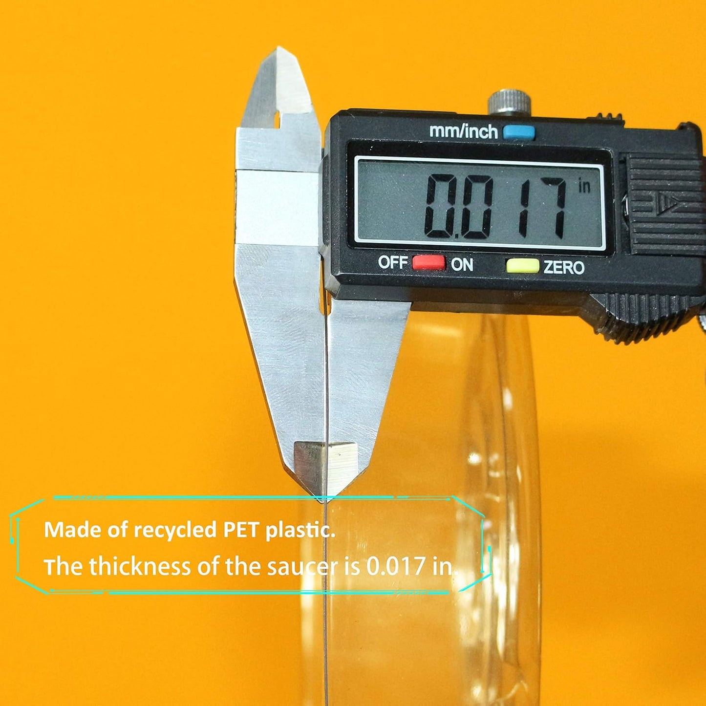 Platos plástico transparente para macetas 6pulg pack 10