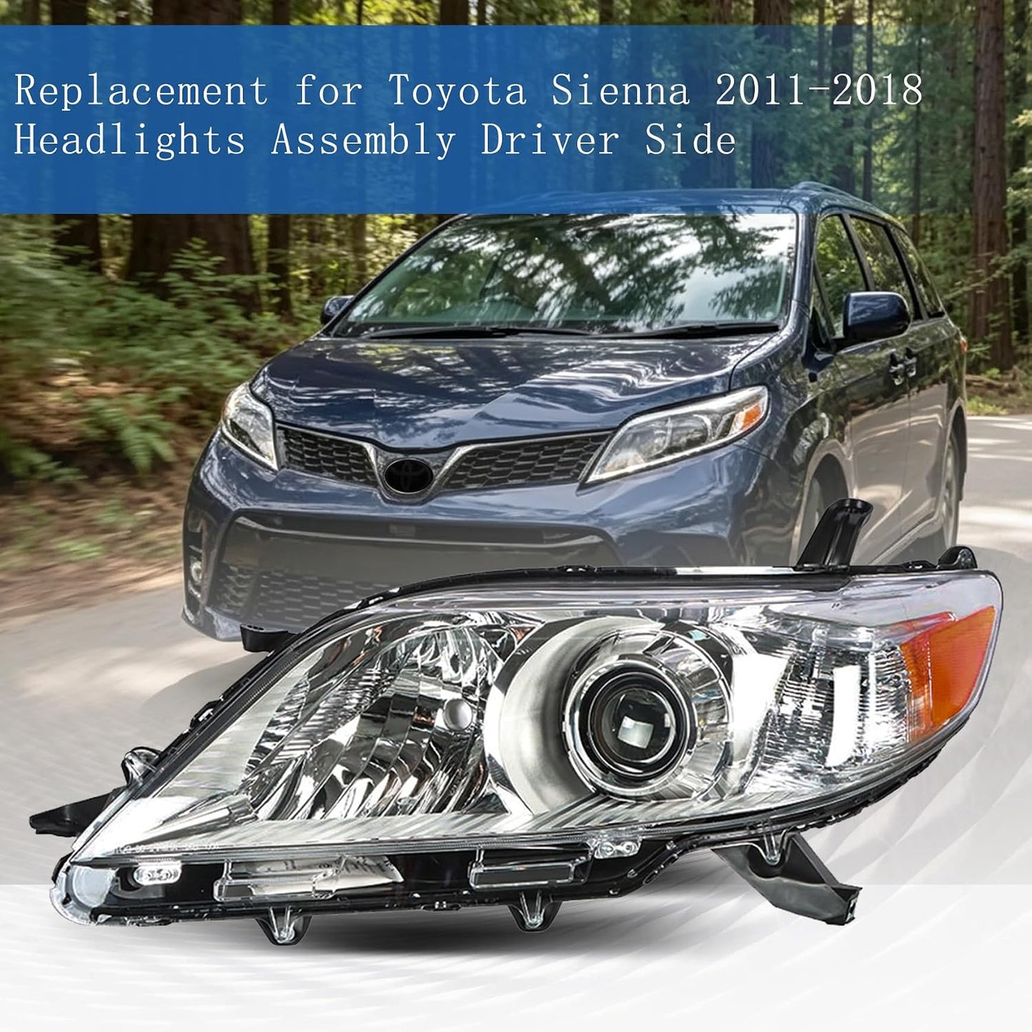 Faros delanteros Toyota Sienna 11-18 lado izquierdo