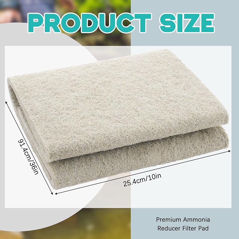 Almohadillas filtro reductor amoníaco 10x36pulg acuario