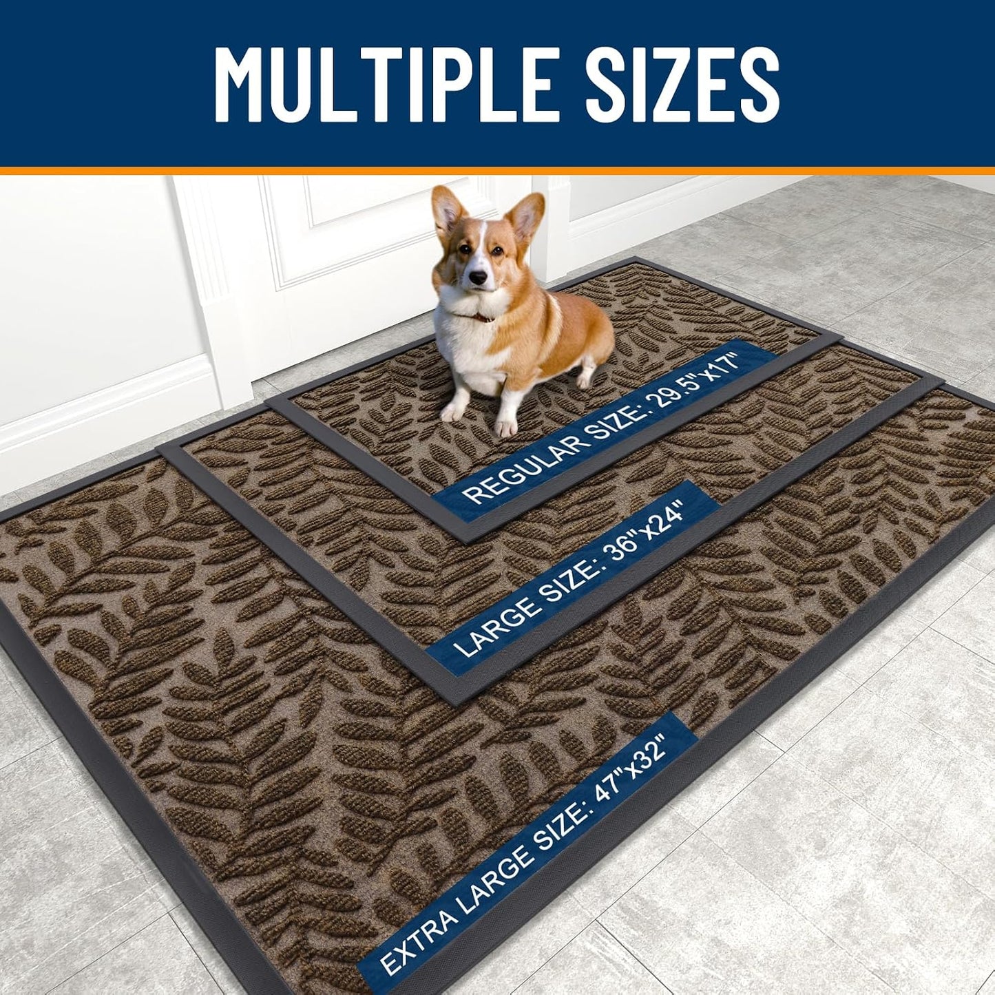 Tapete puerta 29.5x17" impermeable resistente