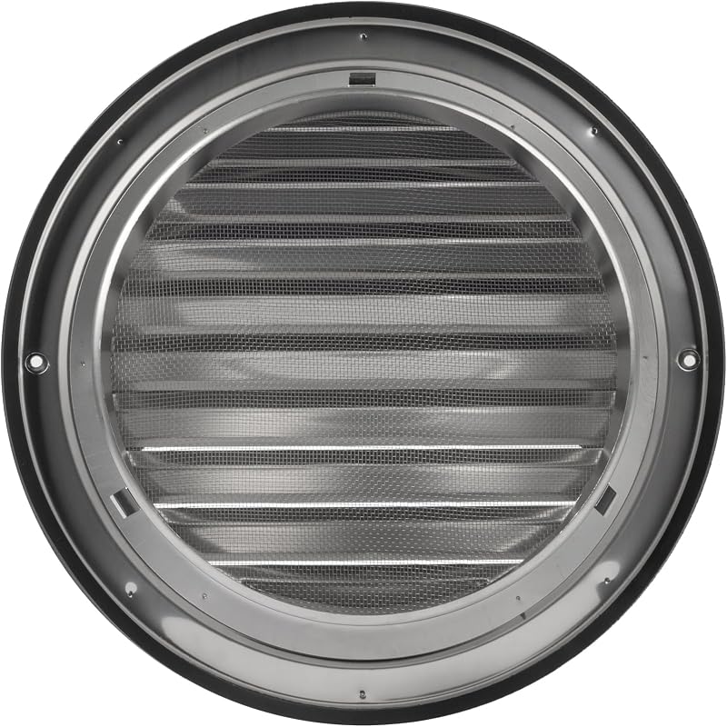 Cubierta ventilación acero inox 8" con sello goma