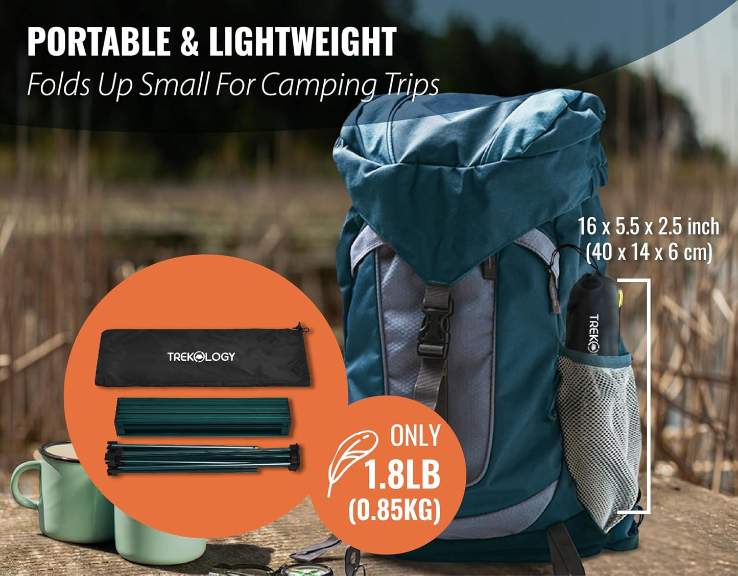 Mesa plegable playa campamento ligera compacta resistente