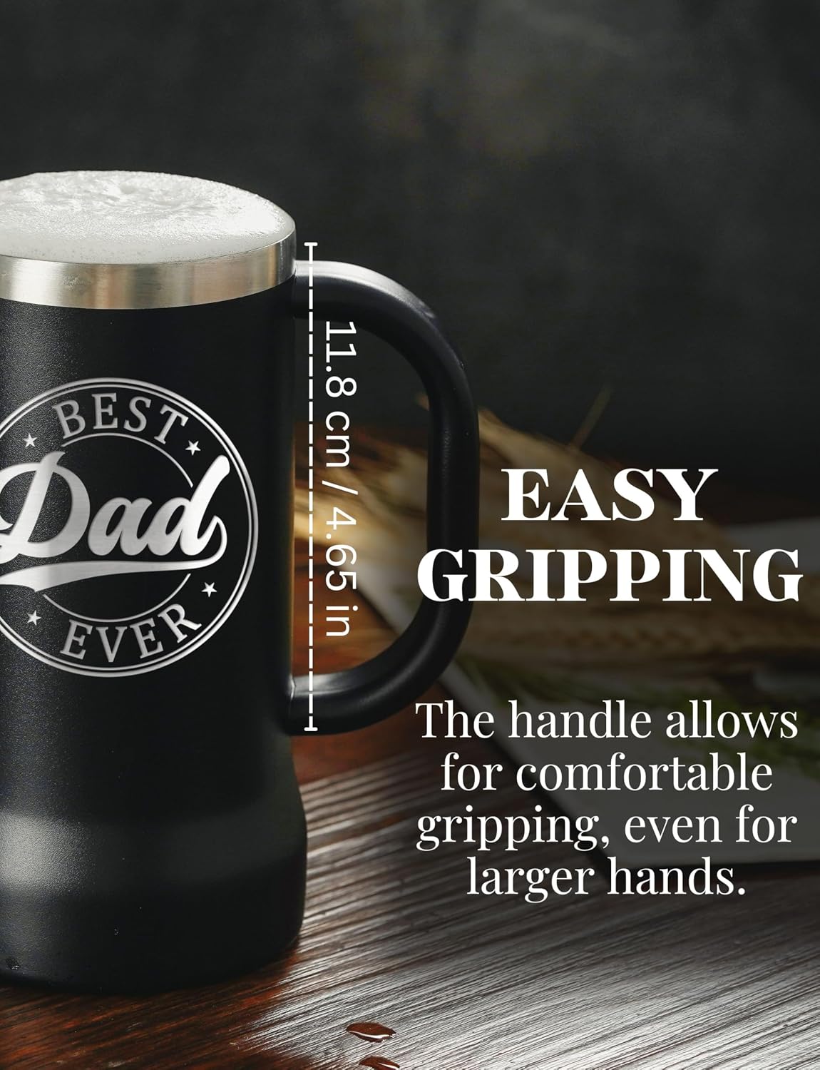 Vaso acero inox 24oz con tapa regalo papá