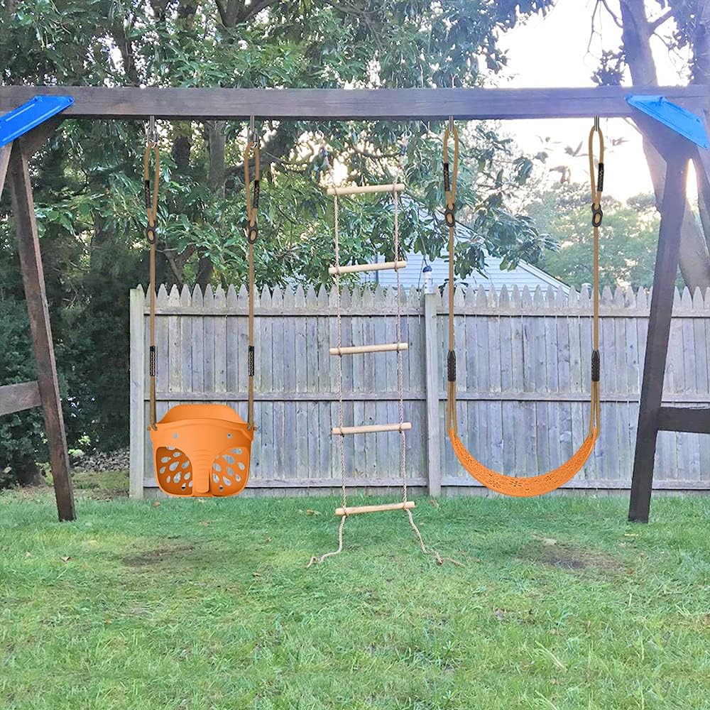 Asiento columpio niños respaldo alto cubeta elefante 272kg