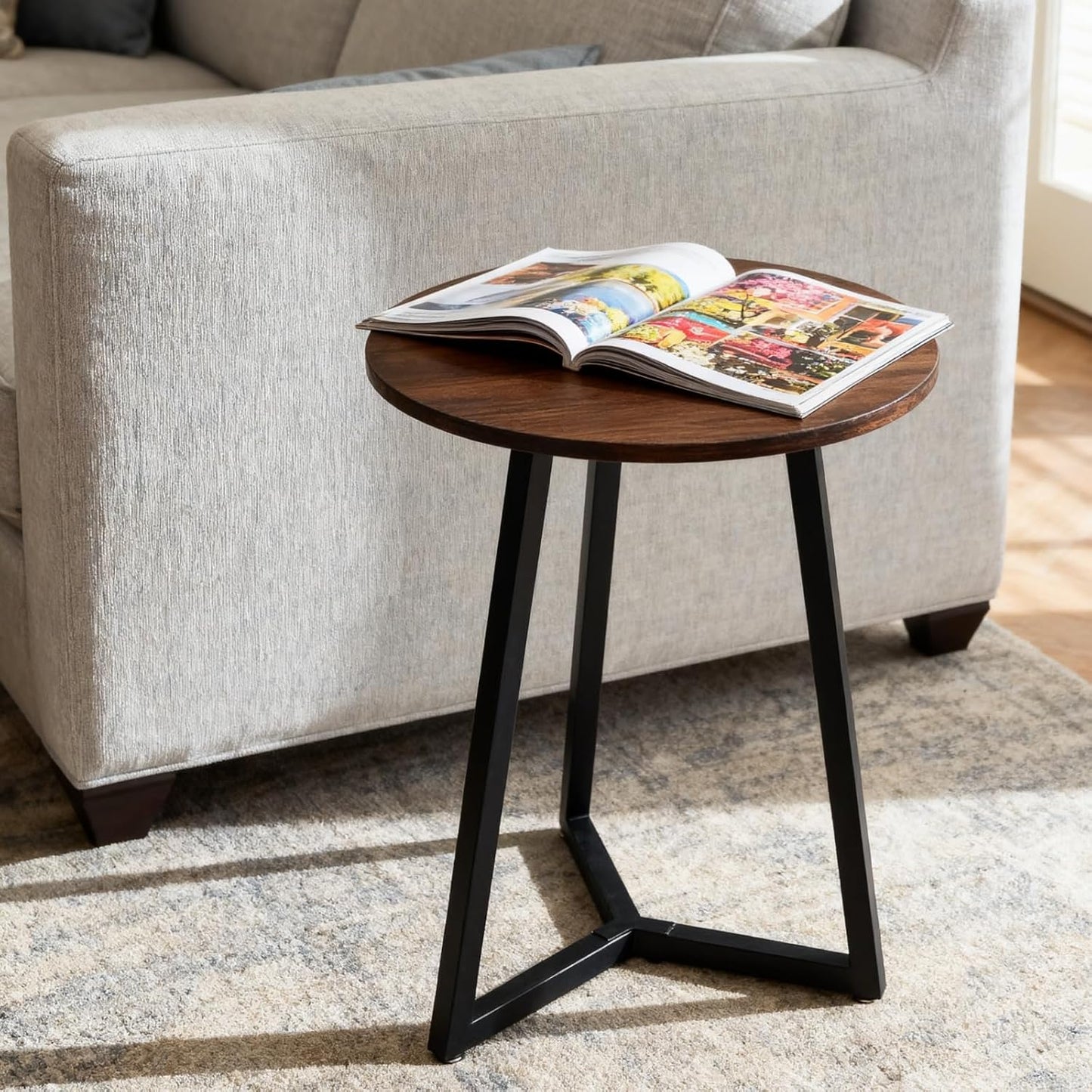 Patas redondas hierro negro para mesa centro 16pulg