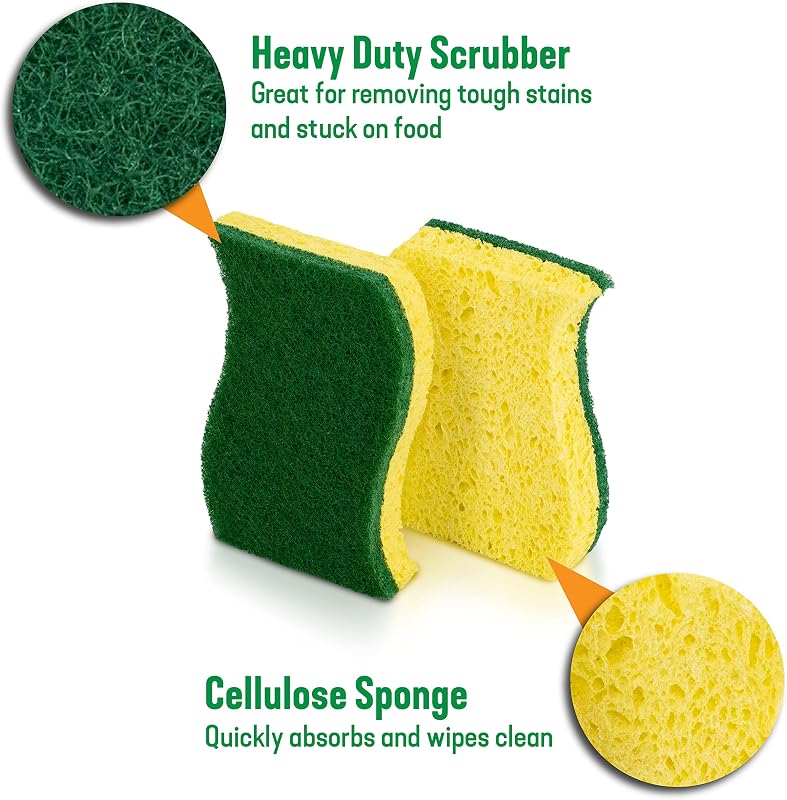 Esponjas cocina doble cara para platos ollas sartenes pack 2
