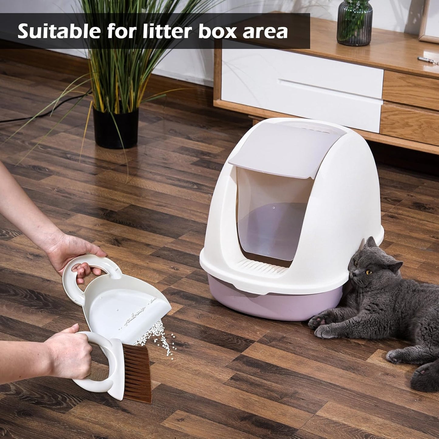 Juego mini escoba cepillo sartén limpieza hogar camping