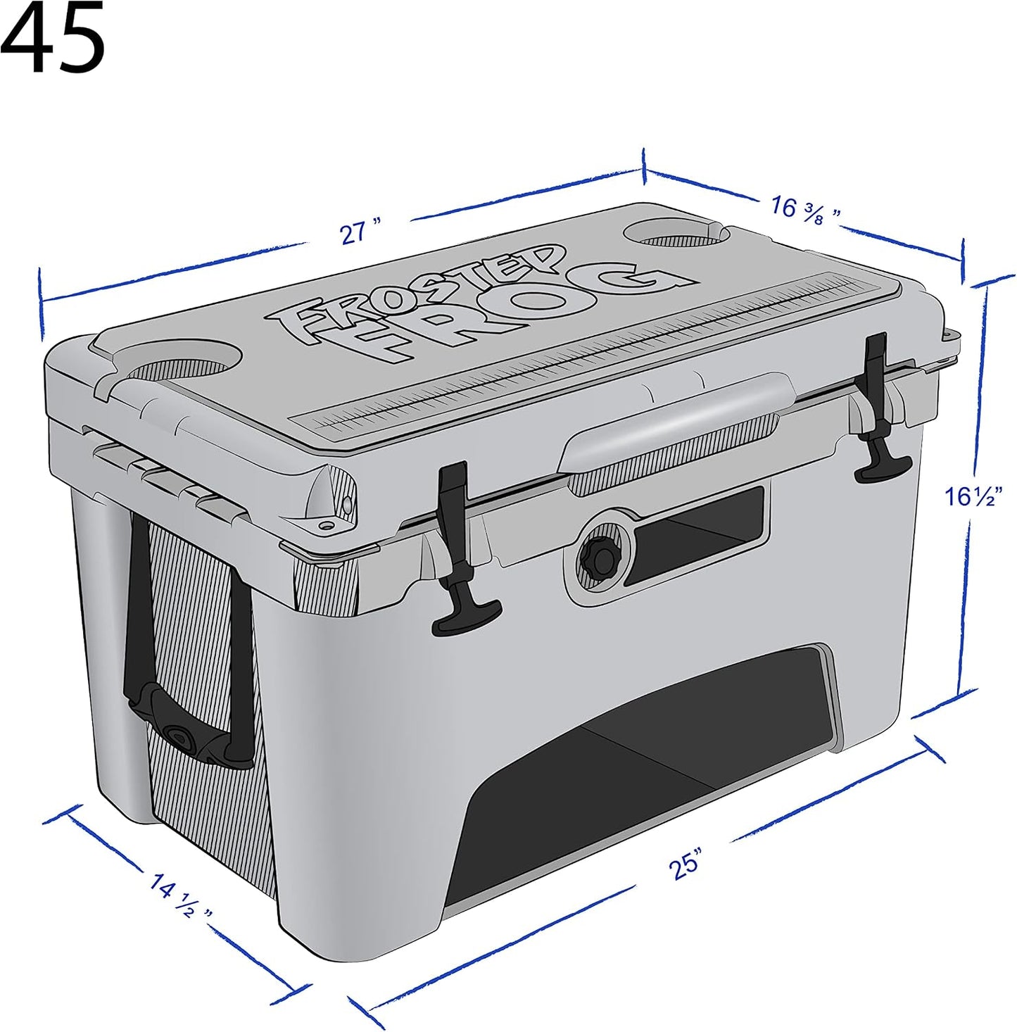 Baúl hielo 45qt moldeado por roto aislado