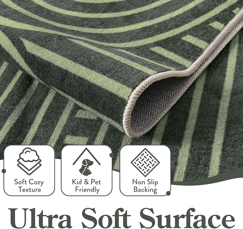 Alfombra lavable 8x10ft antiderrap sala dormitorio
