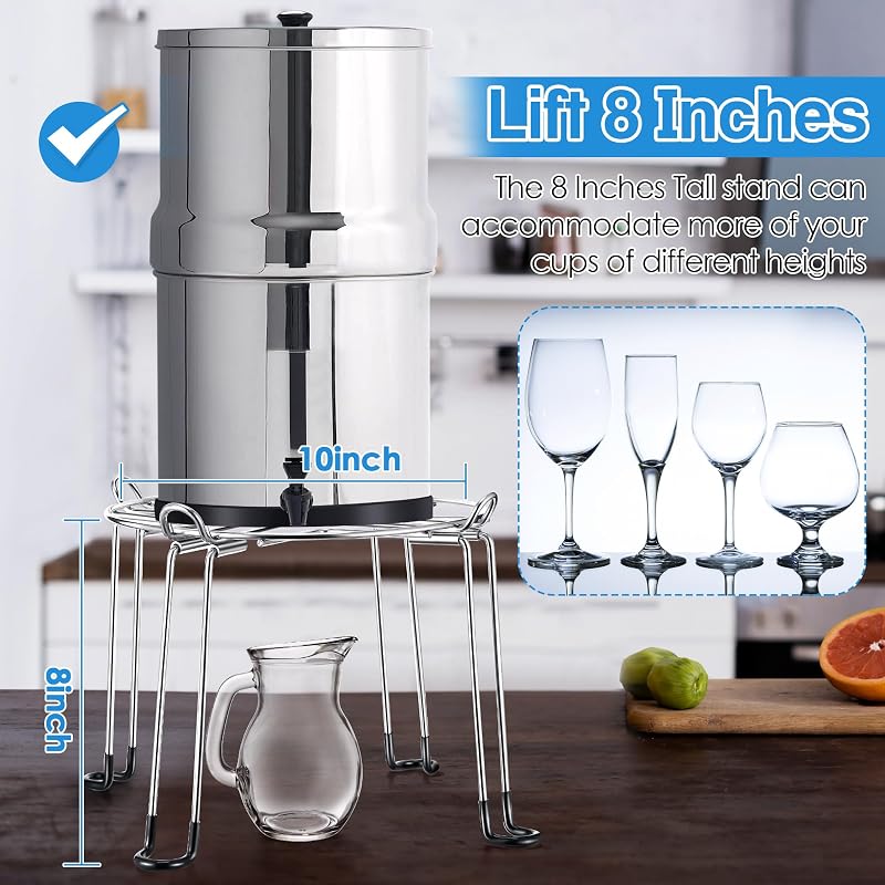 Soporte filtración acero inox 10x8pulg bajo fregadero Berkey
