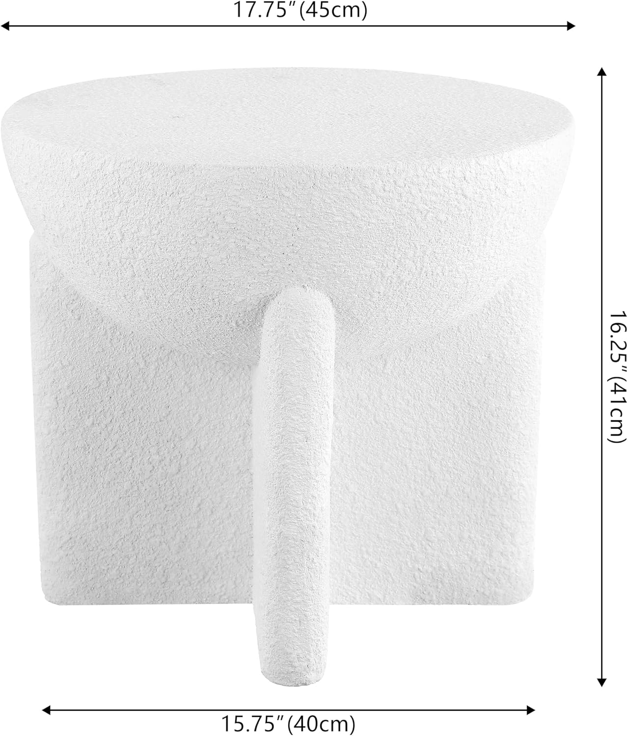 Mesa decorativa jardín 17.75x16.25pulg blanco
