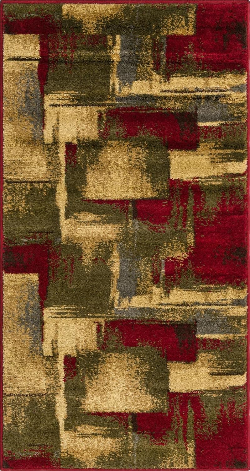 Alfombra área Timor 2'2"x3'11" multi/rojo