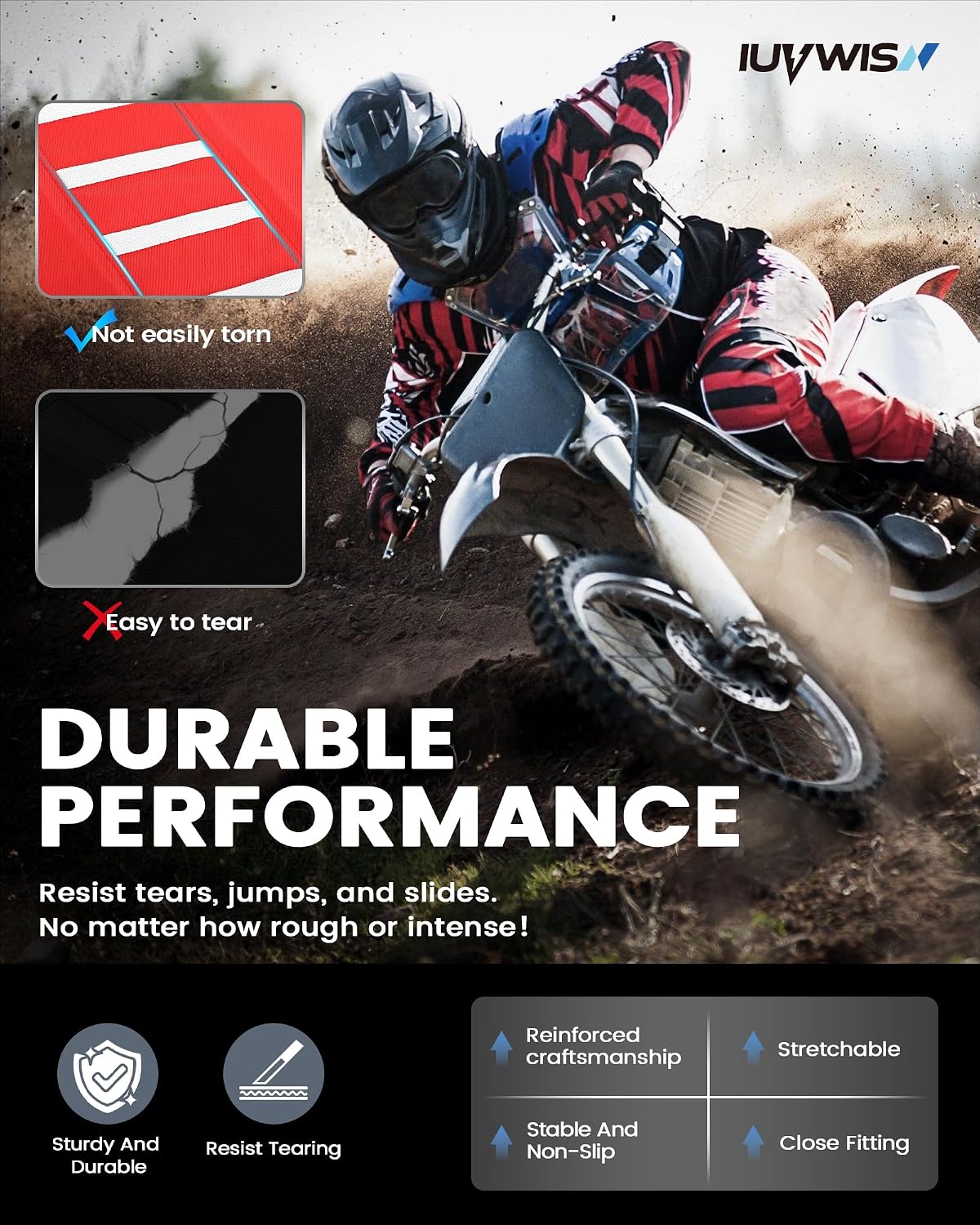 Funda asiento moto cross antiderrap para CRF YZF YZ