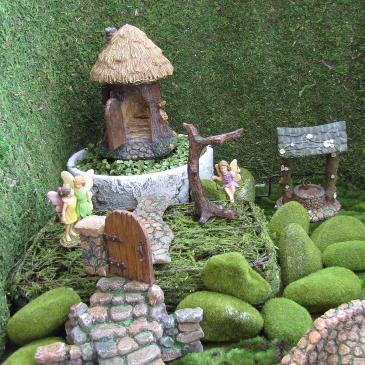 Decoración jardín mini hadas 2.5pulg marrón