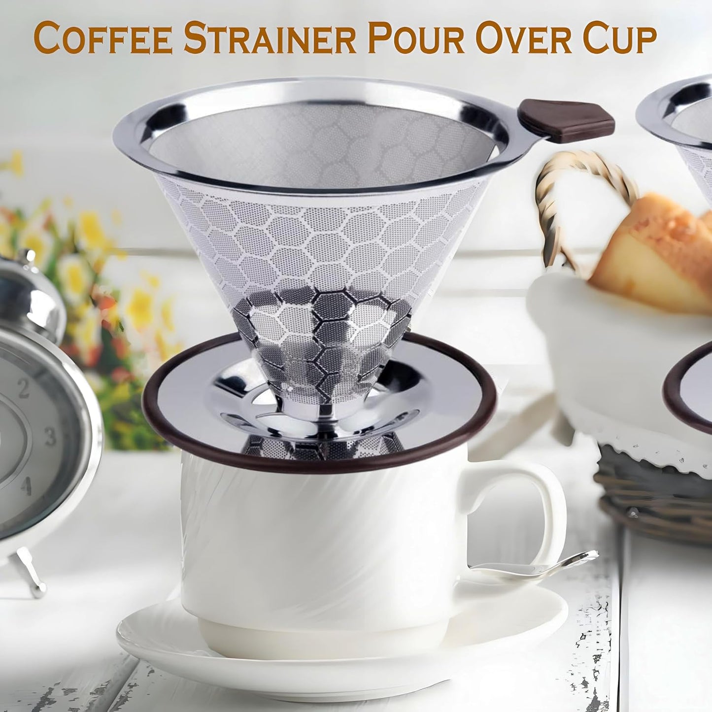 Gotero café 1-4 tazas acero inox reutiliz. sin papel