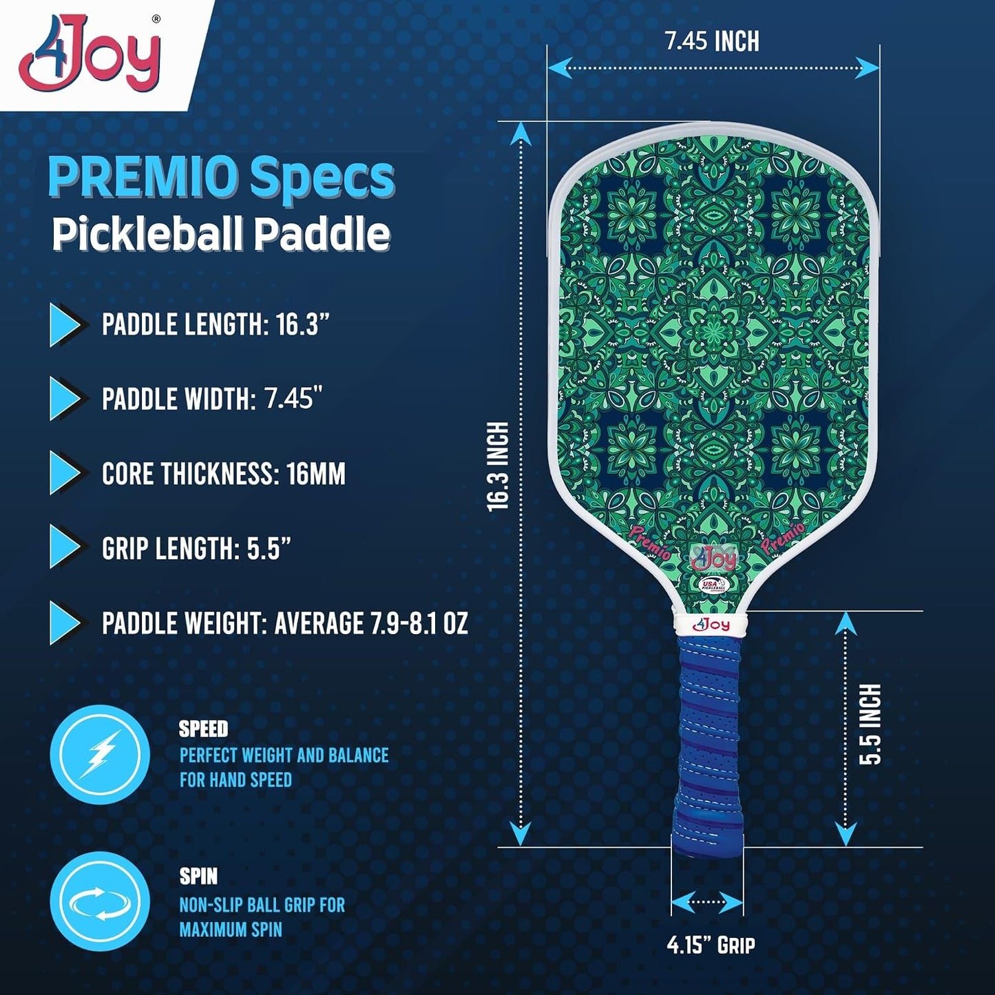 Paleta pickleball Serie Premio