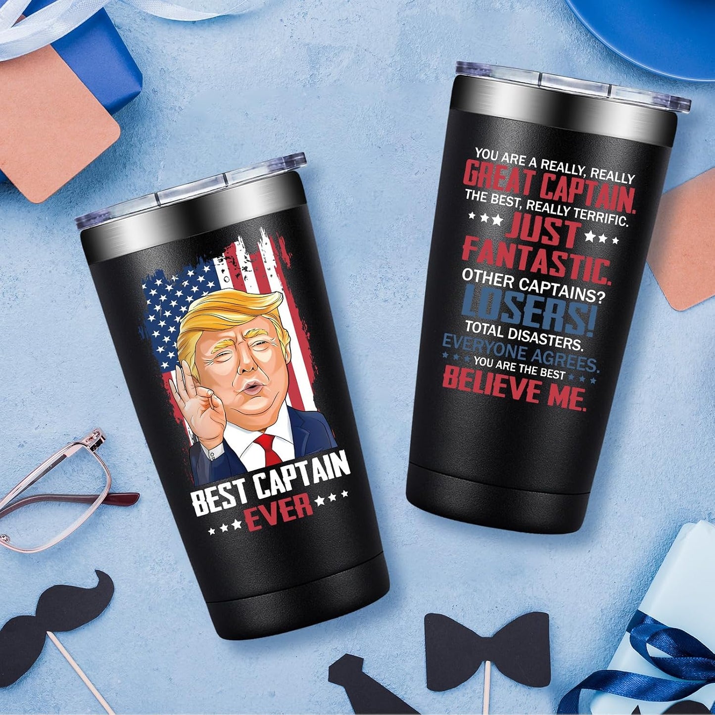 Vaso térmico 20oz regalo para capitán hombre