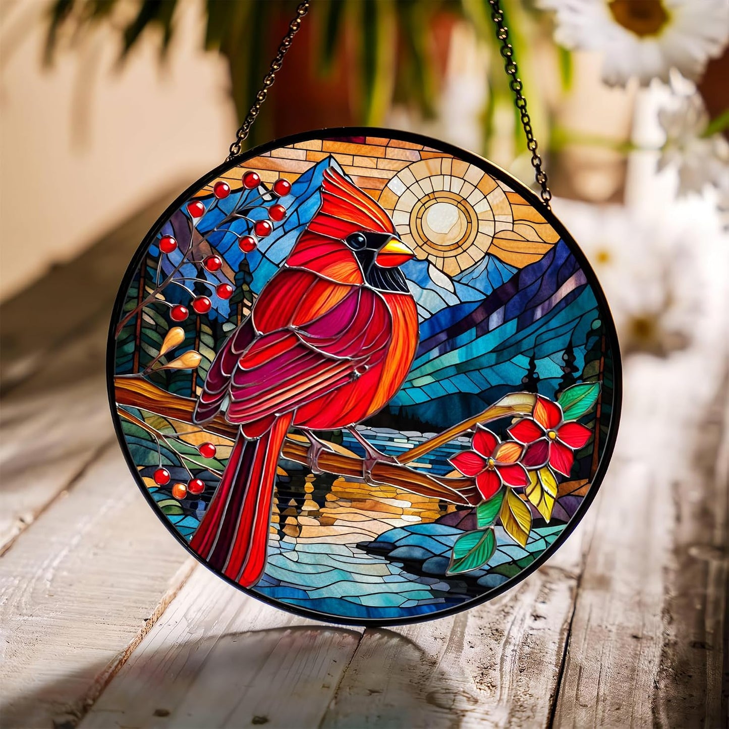 Atrapasoles cardenal 7.8pulg adorno navidad