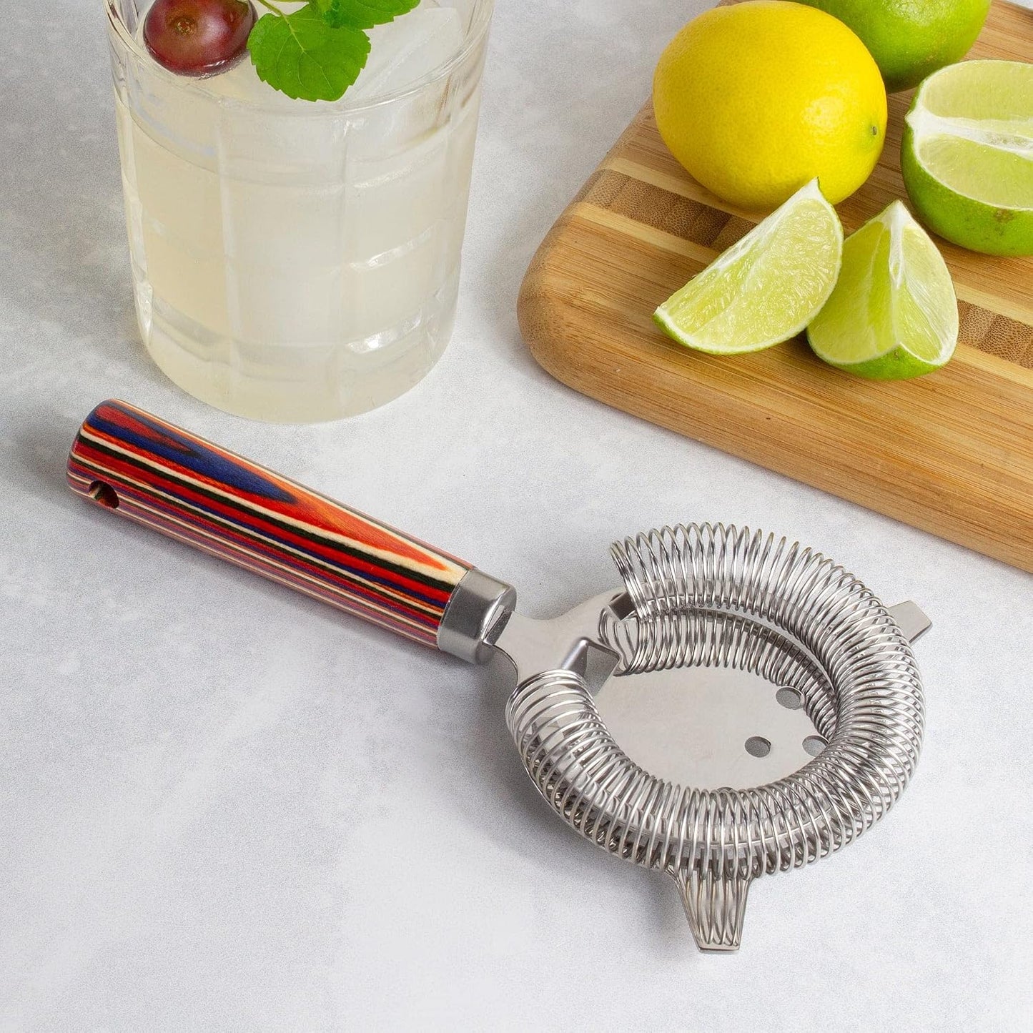 Colador bar acero inox para cócteles